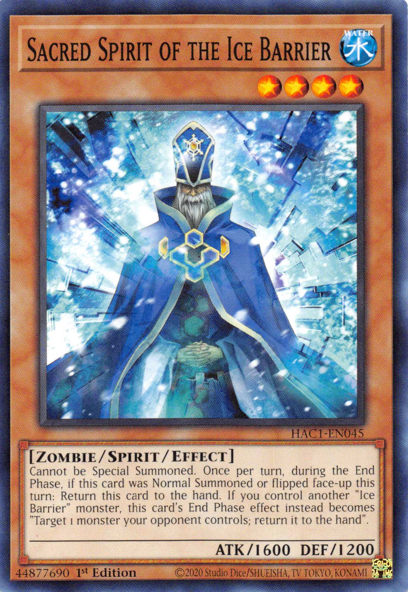 Sacred Spirit of the Ice Barrier (Duel Terminal) [HAC1-EN045] Parallel Rare | Arkham Games and Comics