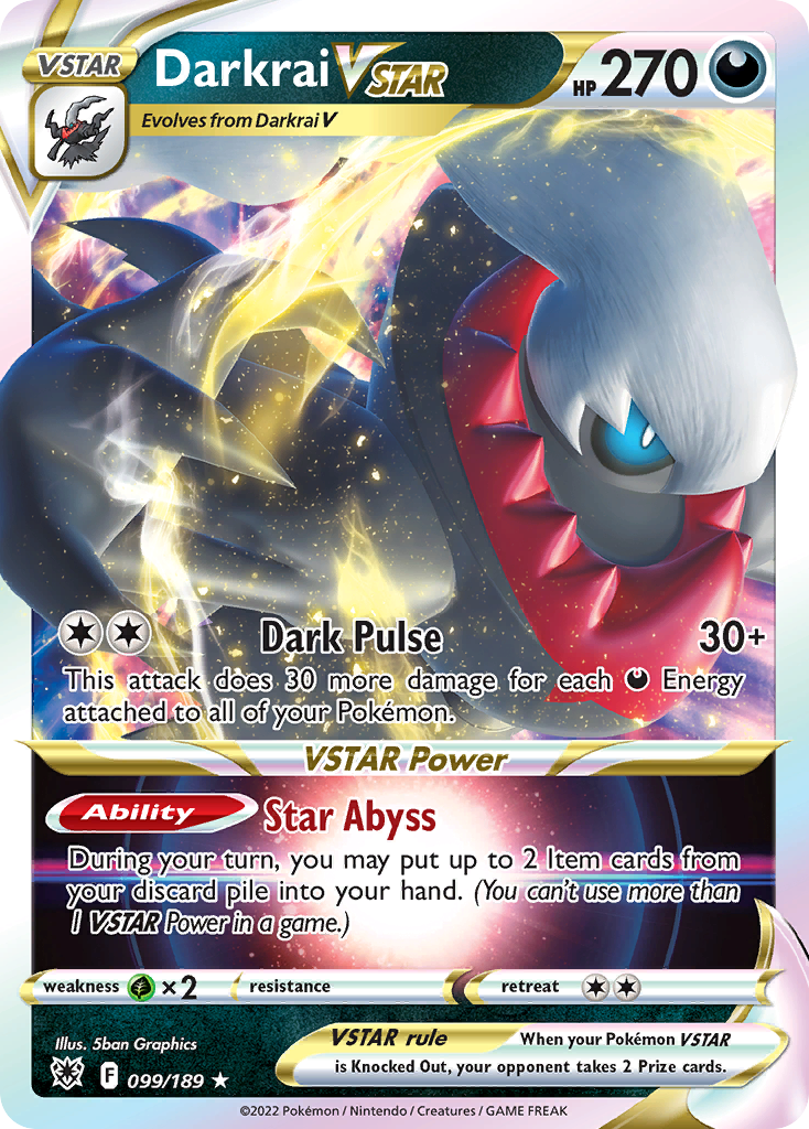 Darkrai VSTAR (099/189) (Jumbo Card) [Sword & Shield: Astral Radiance] | Arkham Games and Comics