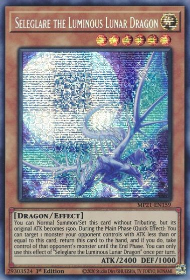 Seleglare the Luminous Lunar Dragon [MP21-EN159] Prismatic Secret Rare | Arkham Games and Comics