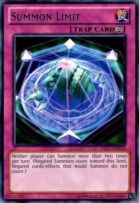 Summon Limit (Purple) [DL17-EN018] Rare | Arkham Games and Comics