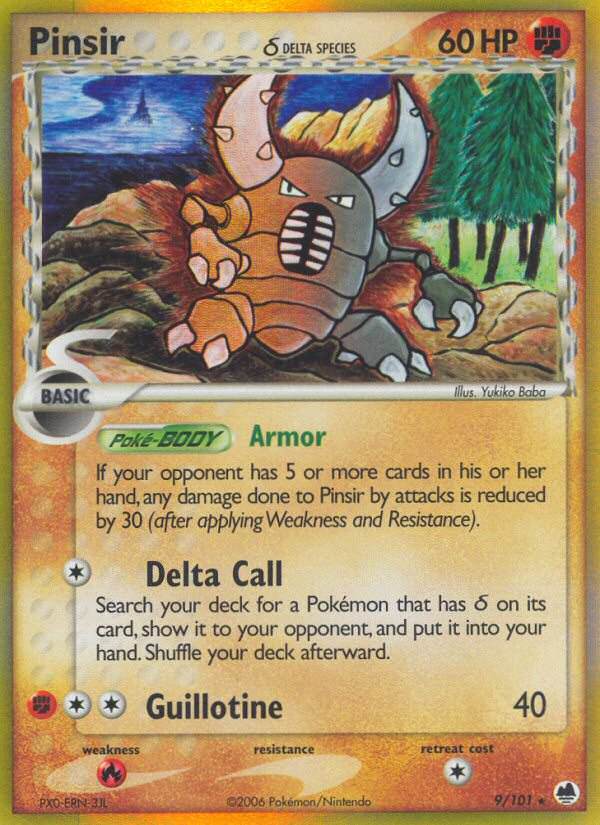 Pinsir (9/101) (Delta Species) [EX: Dragon Frontiers] | Arkham Games and Comics