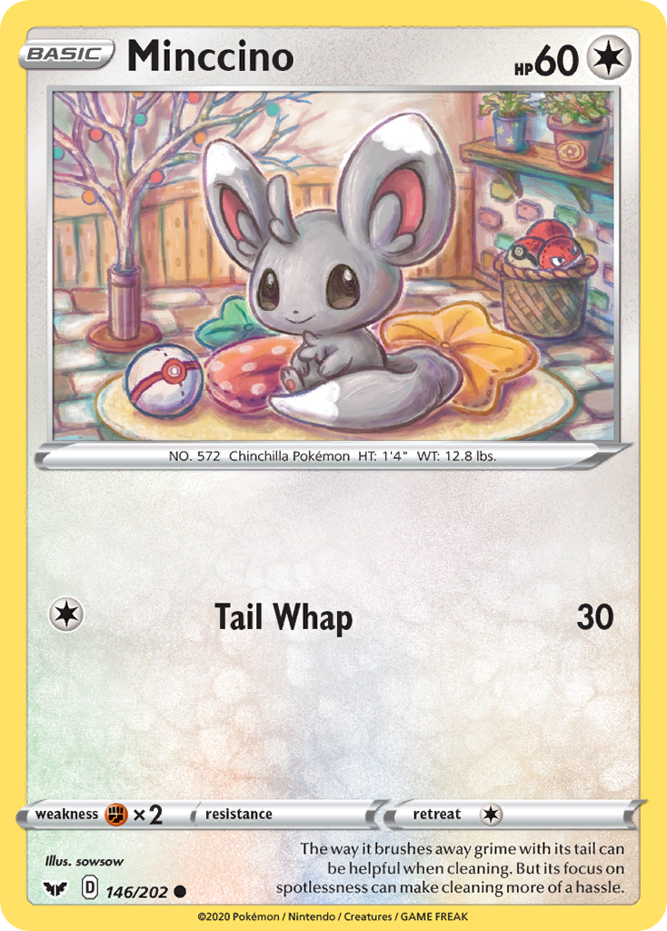 Minccino (146/202) [Sword & Shield: Base Set] | Arkham Games and Comics