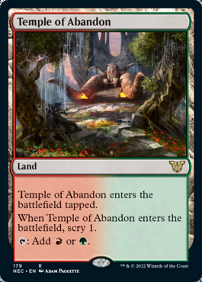 Temple of Abandon [Kamigawa: Neon Dynasty Commander] | Arkham Games and Comics