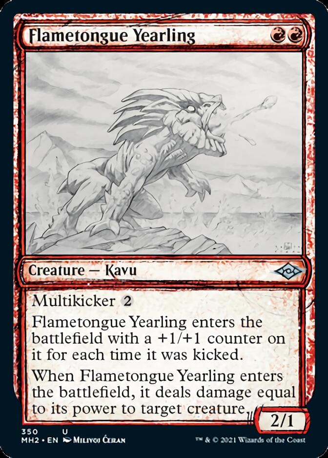 Flametongue Yearling (Sketch) [Modern Horizons 2] | Arkham Games and Comics