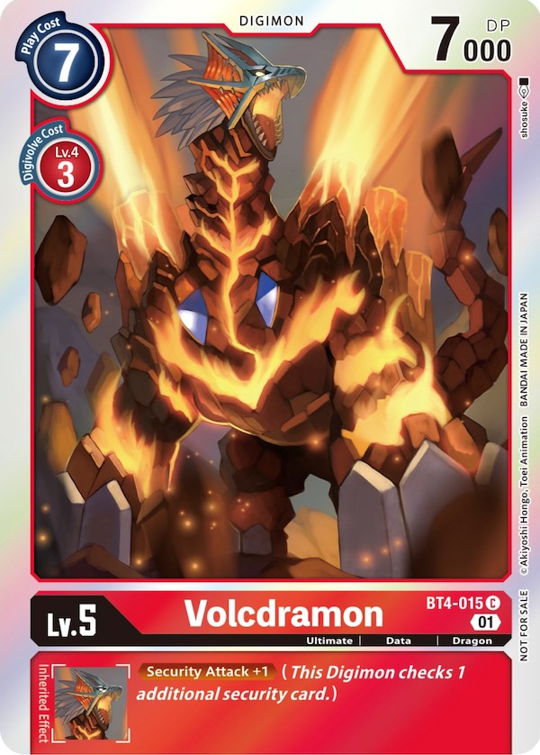 Volcdramon [BT4-015] (ST-11 Special Entry Pack) [Great Legend Promos] | Arkham Games and Comics