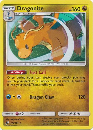 Dragonite (119/181) (Cosmos Holo) [Sun & Moon: Team Up] | Arkham Games and Comics