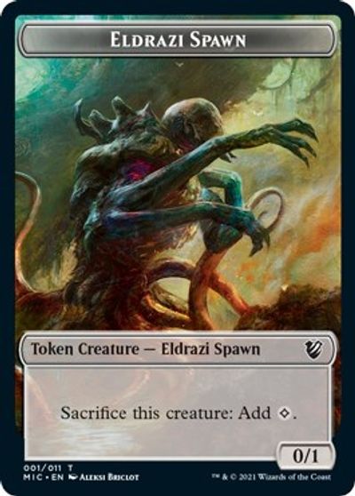 Eldrazi Spawn // Human Soldier Double-sided Token [Innistrad: Midnight Hunt Commander] | Arkham Games and Comics