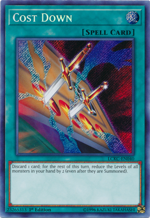 Cost Down [LCKC-EN040] Secret Rare | Arkham Games and Comics