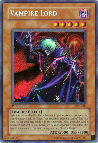 Vampire Lord [DCR-000] Secret Rare | Arkham Games and Comics