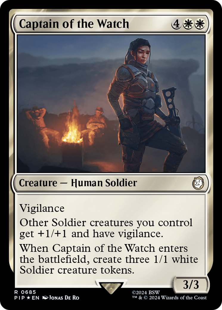 Captain of the Watch (Surge Foil) [Fallout] | Arkham Games and Comics