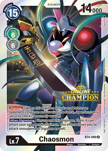 Chaosmon [BT4-090] (Online Champion) [Great Legend Promos] | Arkham Games and Comics