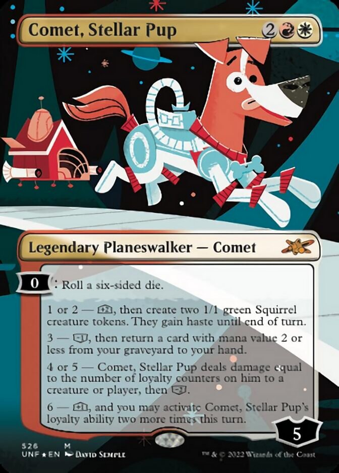 Comet, Stellar Pup (Borderless) (Galaxy Foil) [Unfinity] | Arkham Games and Comics