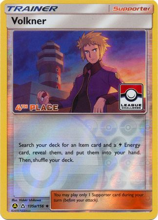 Volkner (135a/156) (League Challenge 4th Place) [Sun & Moon: Ultra Prism] | Arkham Games and Comics