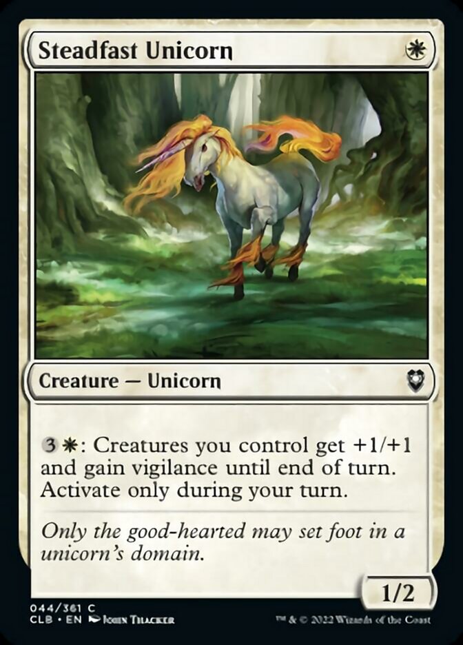 Steadfast Unicorn [Commander Legends: Battle for Baldur's Gate] | Arkham Games and Comics