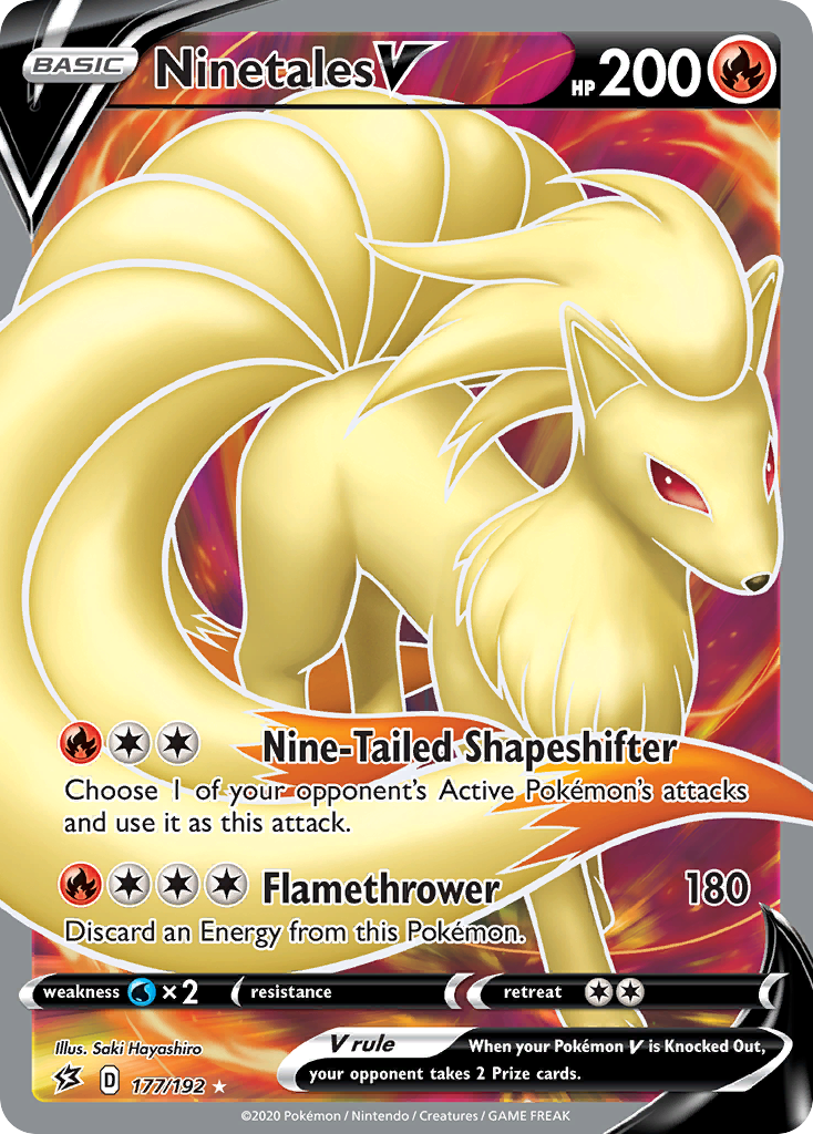 Ninetales V (177/192) [Sword & Shield: Rebel Clash] | Arkham Games and Comics