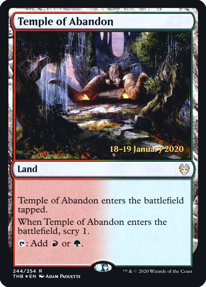 Temple of Abandon [Theros Beyond Death Prerelease Promos] | Arkham Games and Comics