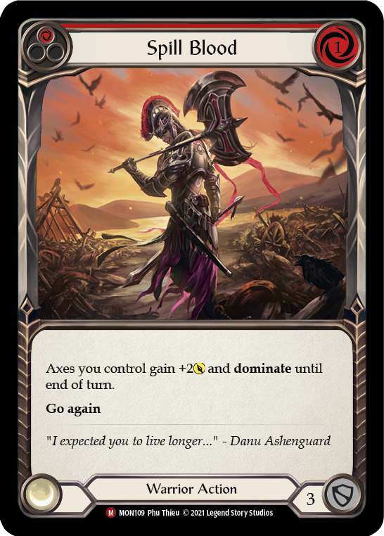 Spill Blood [MON109-RF] (Monarch)  1st Edition Rainbow Foil | Arkham Games and Comics