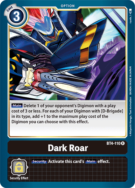 Dark Roar [BT4-110] [Great Legend] | Arkham Games and Comics