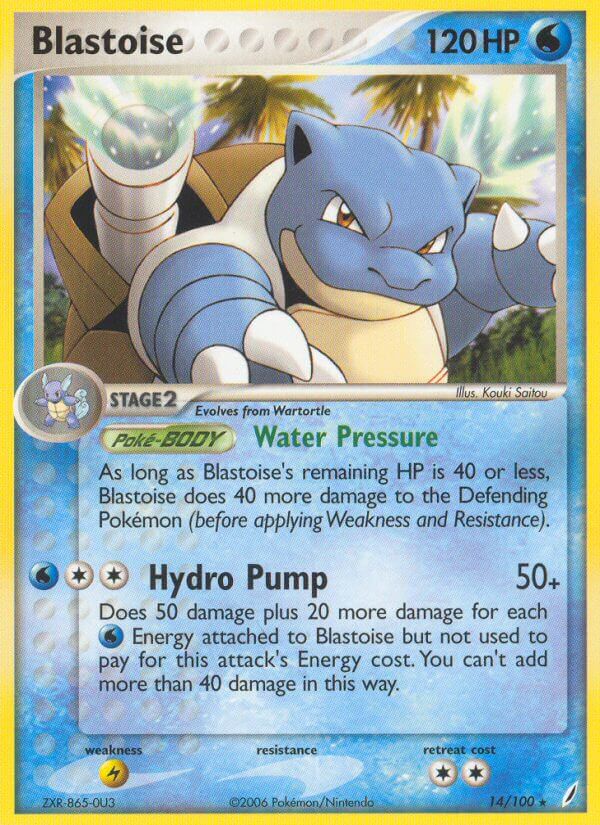 Blastoise (14/100) (Theme Deck Exclusive) [EX: Crystal Guardians] | Arkham Games and Comics