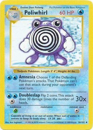 Poliwhirl (38/102) [Base Set Shadowless Unlimited] | Arkham Games and Comics