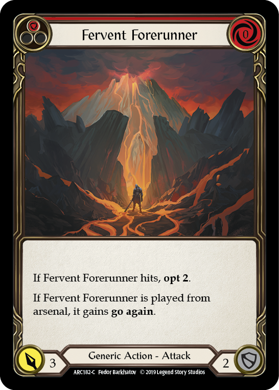 Fervent Forerunner (Red) [ARC182-C] (Arcane Rising)  1st Edition Rainbow Foil | Arkham Games and Comics