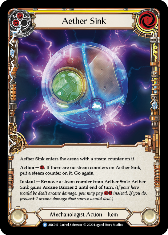 Aether Sink [U-ARC017] (Arcane Rising Unlimited)  Unlimited Rainbow Foil | Arkham Games and Comics