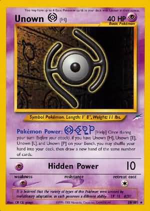 Unown [H] (28/105) [Neo Destiny Unlimited] | Arkham Games and Comics