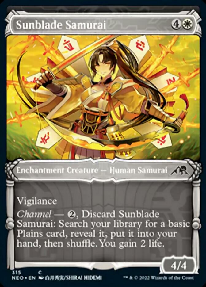 Sunblade Samurai (Showcase Samurai) [Kamigawa: Neon Dynasty] | Arkham Games and Comics