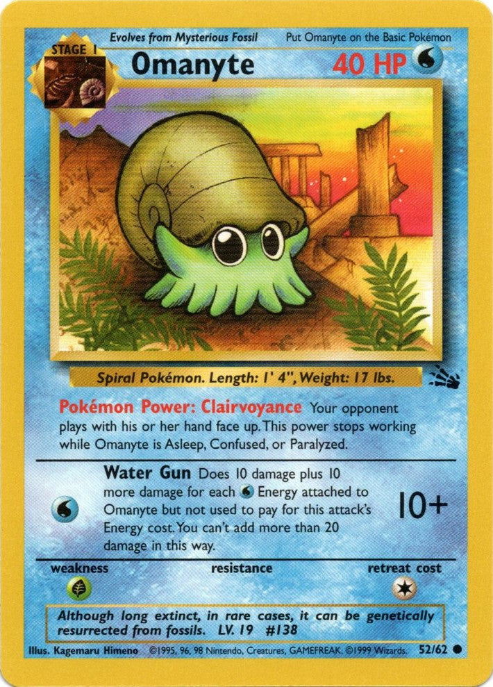 Omanyte (52/62) [Fossil Unlimited] | Arkham Games and Comics