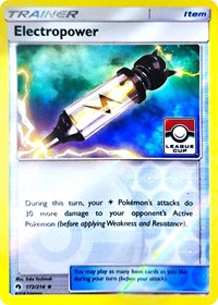 Electropower (172/214) (League Promo) [Sun & Moon: Lost Thunder] | Arkham Games and Comics