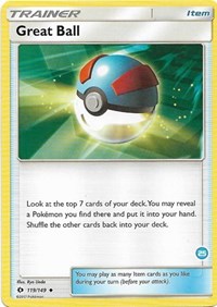 Great Ball (119/149) (Deck Exclusive #25) [Sun & Moon: Trainer Kit - Alolan Ninetales] | Arkham Games and Comics