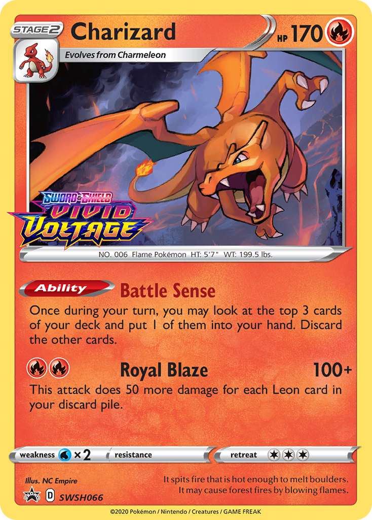 Charizard (SWSH066) (Prerelease Promo) [Sword & Shield: Black Star Promos] | Arkham Games and Comics