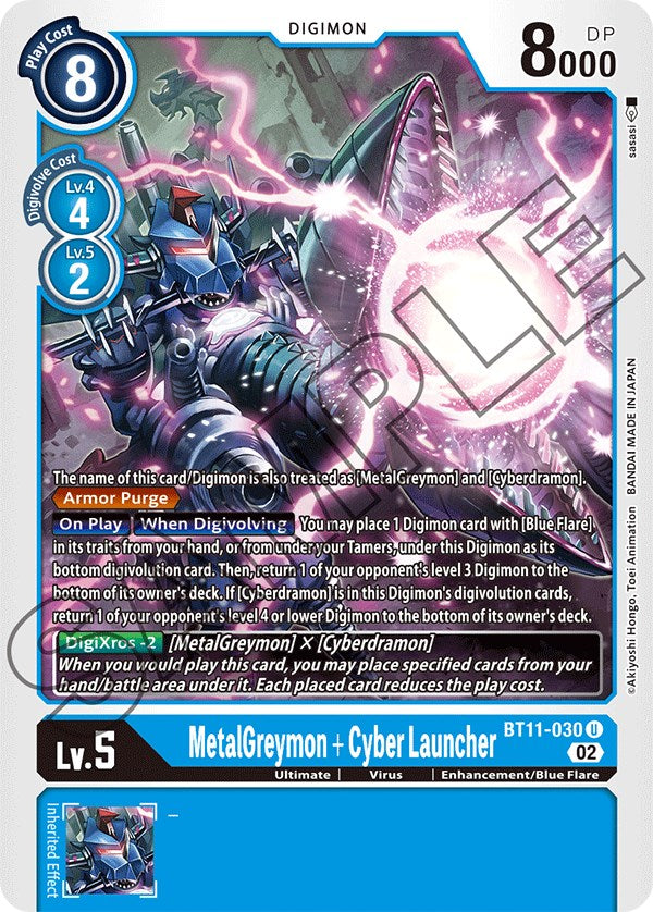 MetalGreymon + Cyber Launcher [BT11-030] [Dimensional Phase] | Arkham Games and Comics