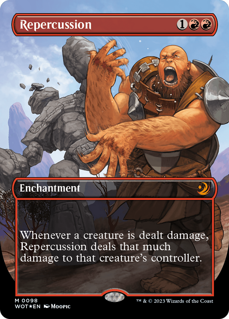 Repercussion (Anime Borderless) (Confetti Foil) [Wilds of Eldraine: Enchanting Tales] | Arkham Games and Comics