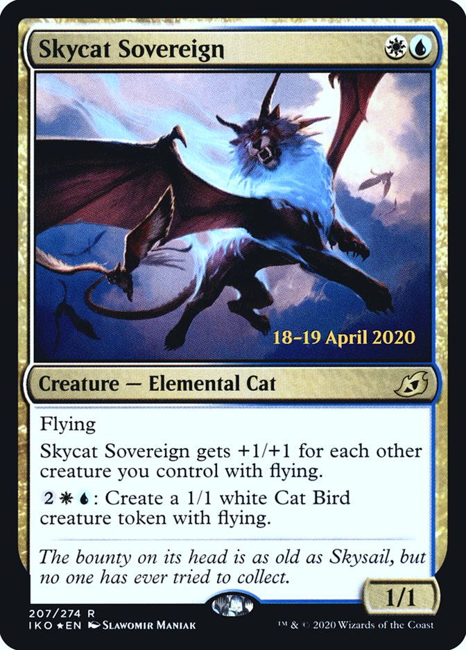 Skycat Sovereign  [Ikoria: Lair of Behemoths Prerelease Promos] | Arkham Games and Comics