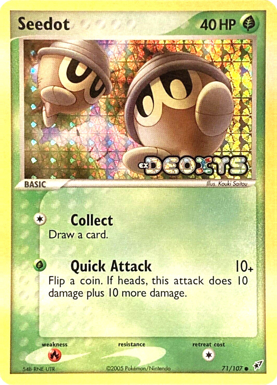 Seedot (71/107) (Stamped) [EX: Deoxys] | Arkham Games and Comics
