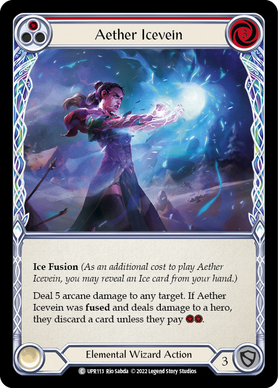 Aether Icevein (Red) [UPR113] (Uprising)  Rainbow Foil | Arkham Games and Comics