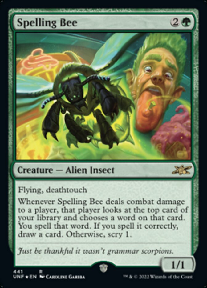 Spelling Bee (Galaxy Foil) [Unfinity] | Arkham Games and Comics