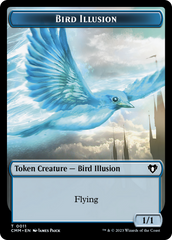 Bird // Bird Illusion Double-Sided Token [Commander Masters Tokens] | Arkham Games and Comics