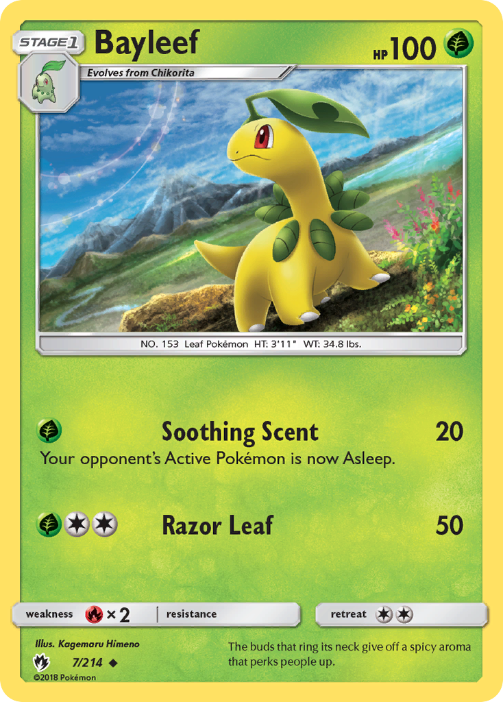 Bayleef (7/214) [Sun & Moon: Lost Thunder] | Arkham Games and Comics