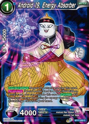 Android 19, Energy Absorber (BT17-050) [Ultimate Squad] | Arkham Games and Comics