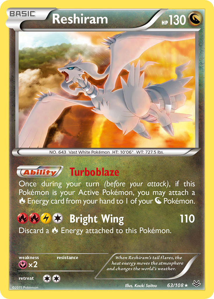 Reshiram (63/108) [XY: Roaring Skies] | Arkham Games and Comics