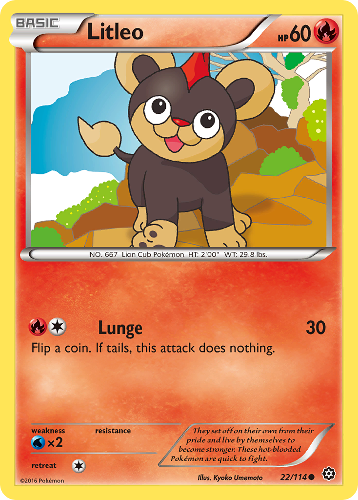 Litleo (22/114) [XY: Steam Siege] | Arkham Games and Comics