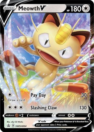 Meowth V (SWSH004) [Sword & Shield: Black Star Promos] | Arkham Games and Comics