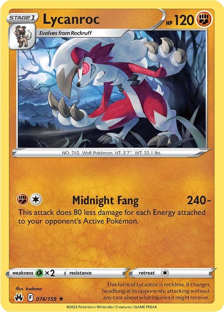 Lycanroc (074/159) [Sword & Shield: Crown Zenith] | Arkham Games and Comics