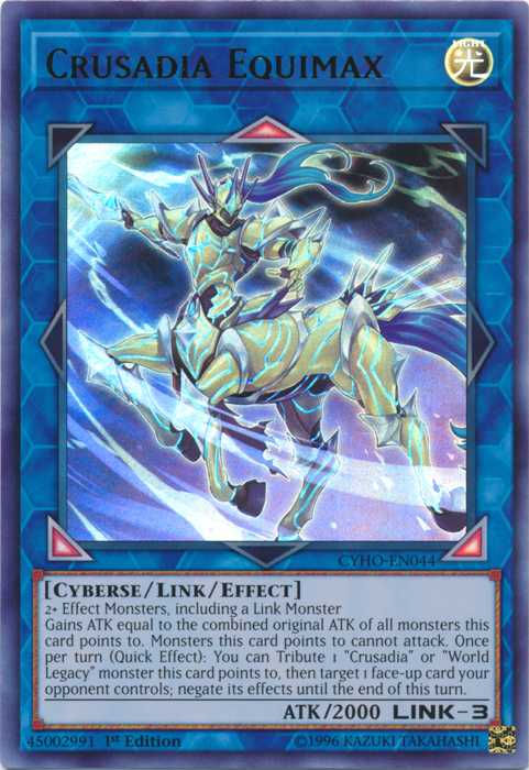 Crusadia Equimax [CYHO-EN044] Ultra Rare | Arkham Games and Comics