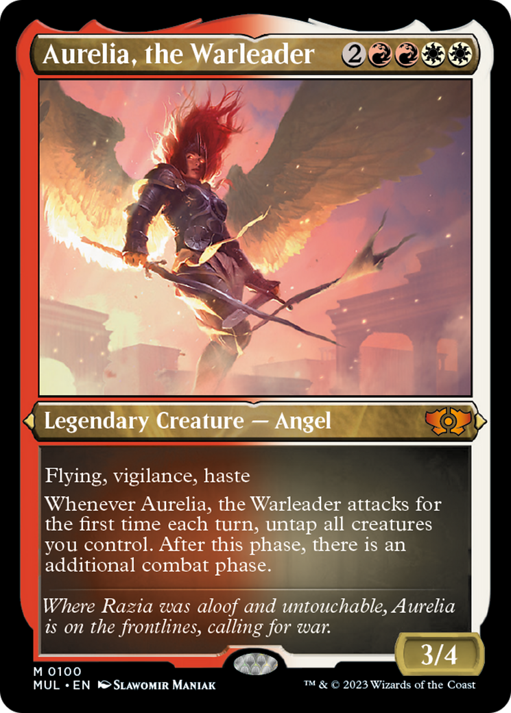 Aurelia, the Warleader (Foil Etched) [Multiverse Legends] | Arkham Games and Comics