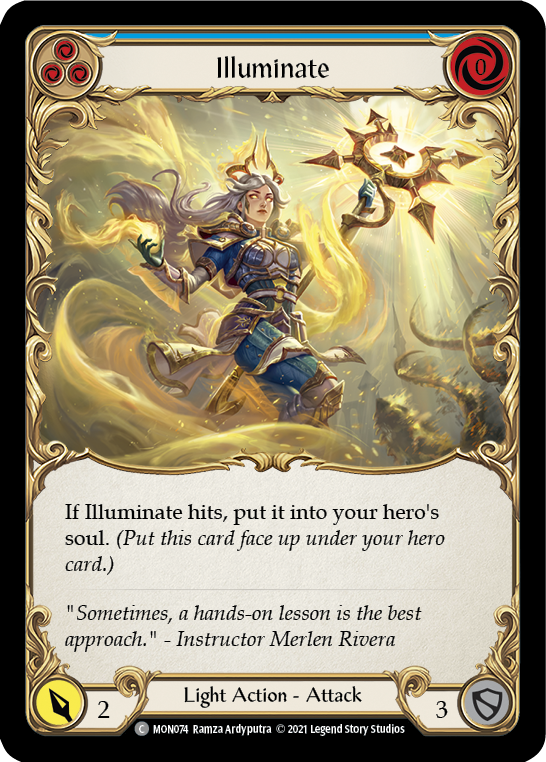 Illuminate (Blue) [MON074-RF] (Monarch)  1st Edition Rainbow Foil | Arkham Games and Comics