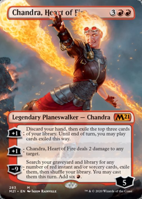 Chandra, Heart of Fire (Borderless) [Core Set 2021] | Arkham Games and Comics