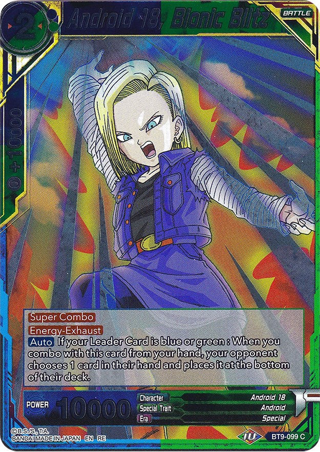 Android 18, Bionic Blitz (BT9-099) [Ultimate Deck 2022] | Arkham Games and Comics